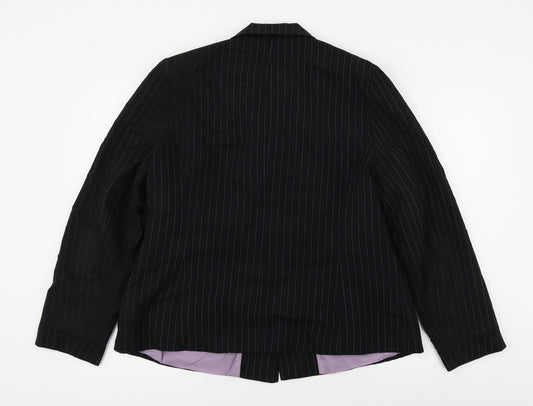 Preworn Womens Black Jacket Blazer Size 18