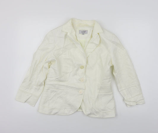 Womens UK Size 10 Per Una Regular White Blazer