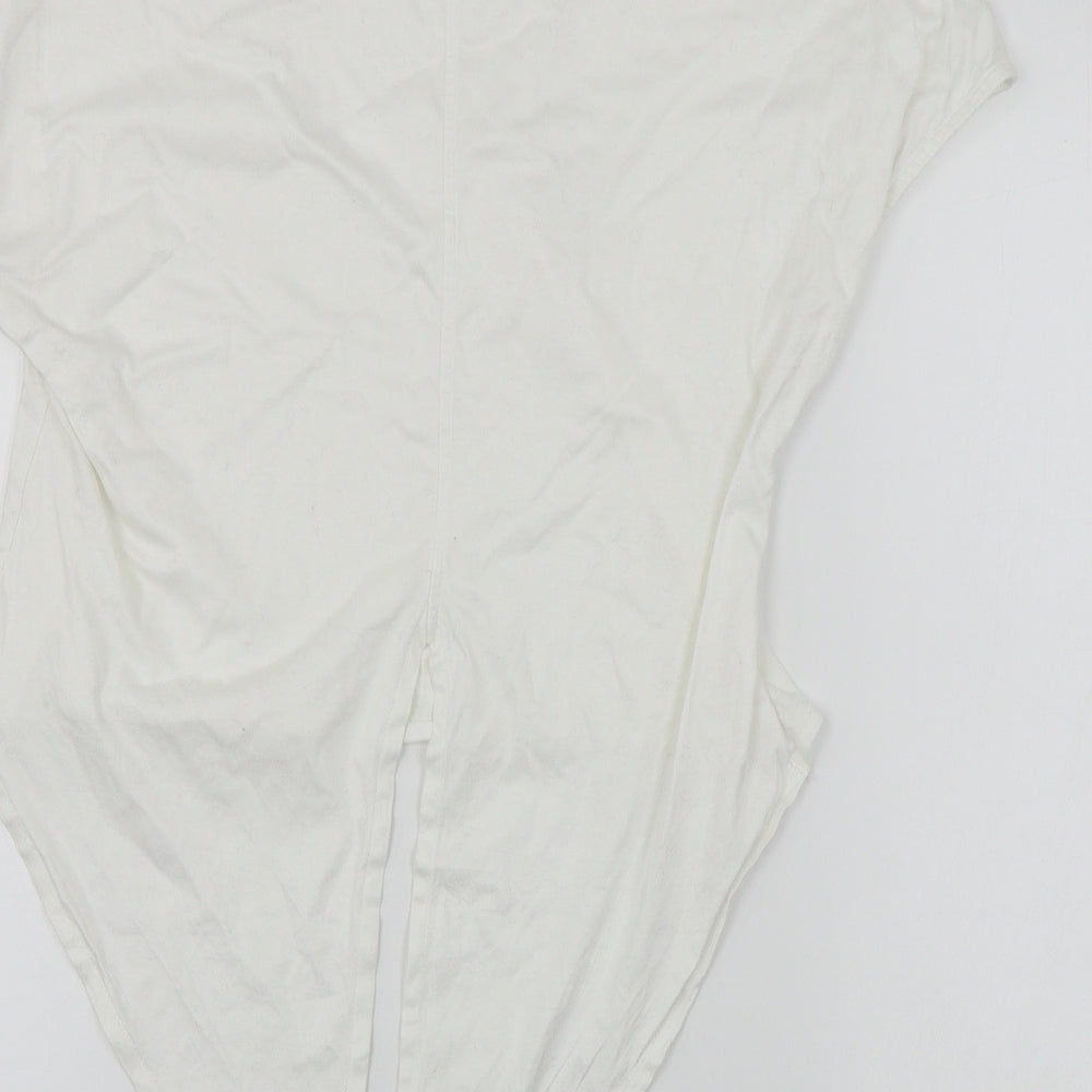 Jack Wills Womens White Basic T-Shirt Size 6