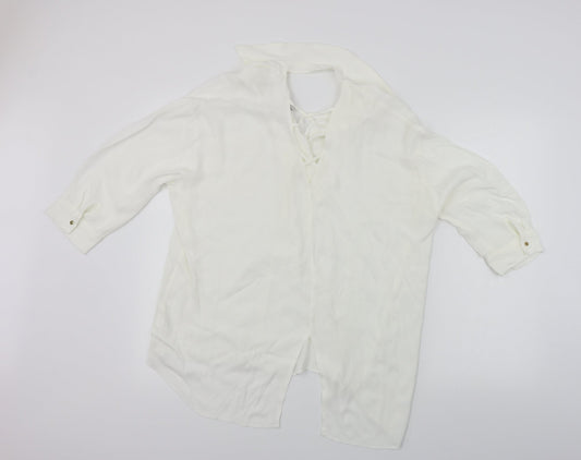 Womens UK Size 10 river island White Basic Blouse