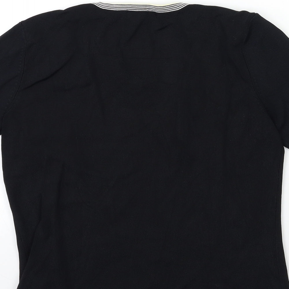 Womens UK Size 12 Berkertex Black Basic T-Shirt