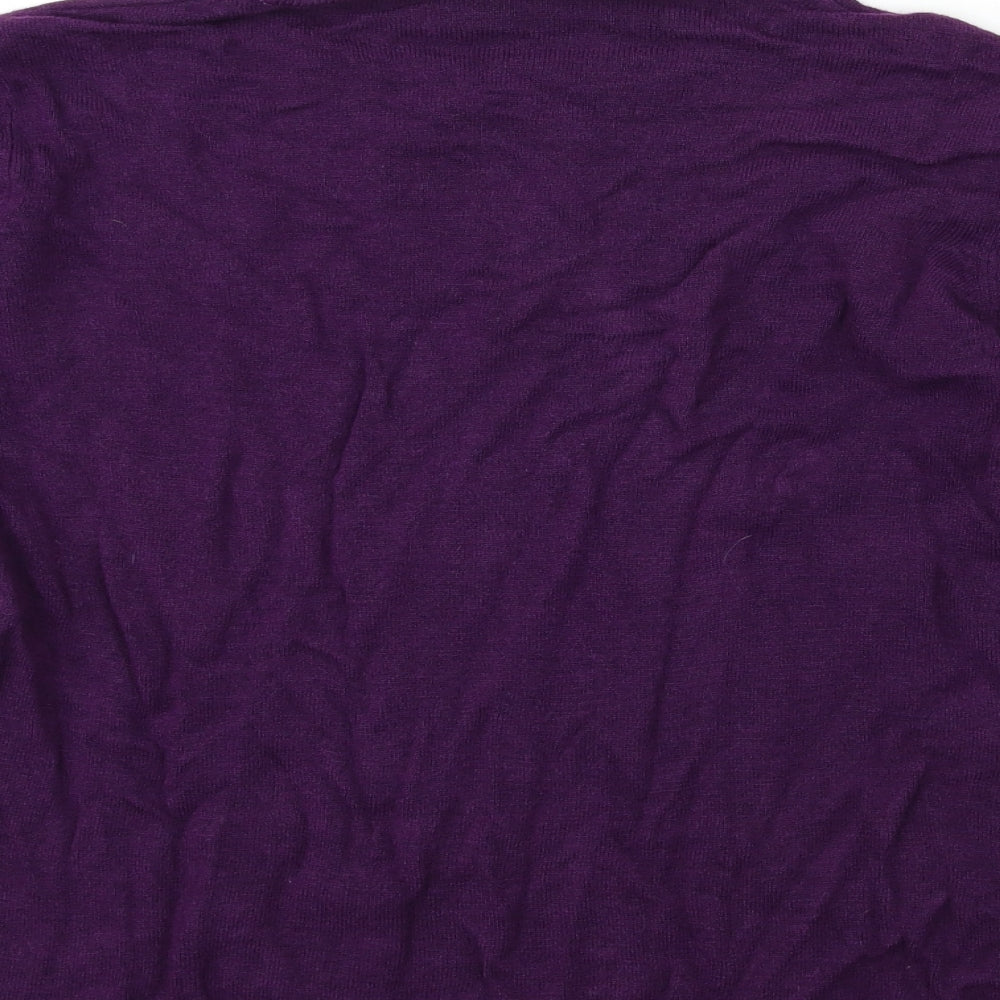 Sara Woman Womens Purple Knit Pullover Jumper Size 14