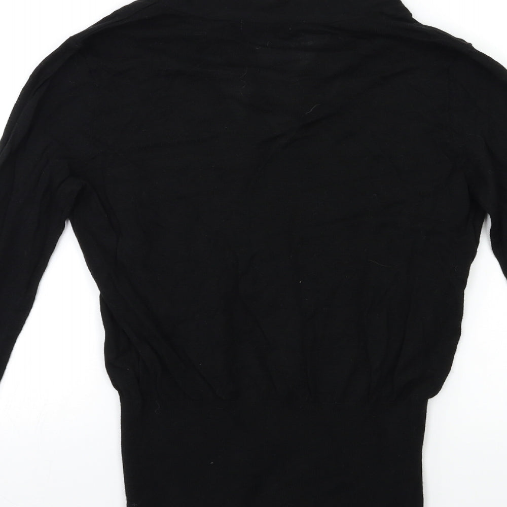 H&M Womens Black Knit Pullover Jumper Size S