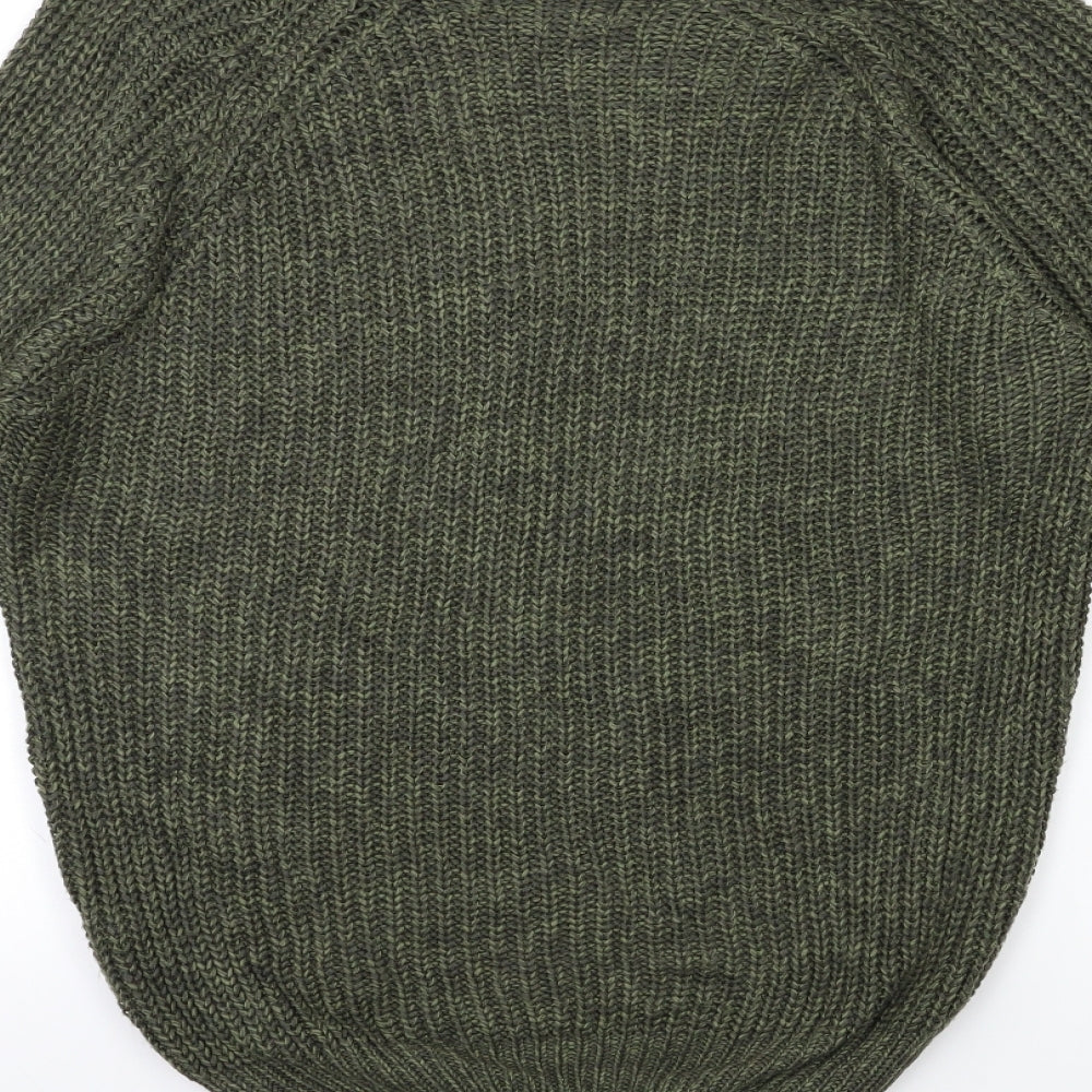 Preworn Mens Green Knit Pullover Jumper Size S