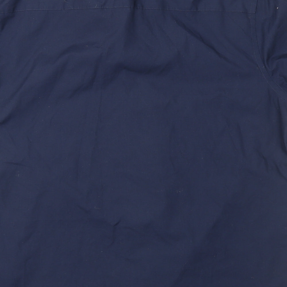 Mens UK Size XL New Look Blue Button-Up Short Sleeve Casual Shirt