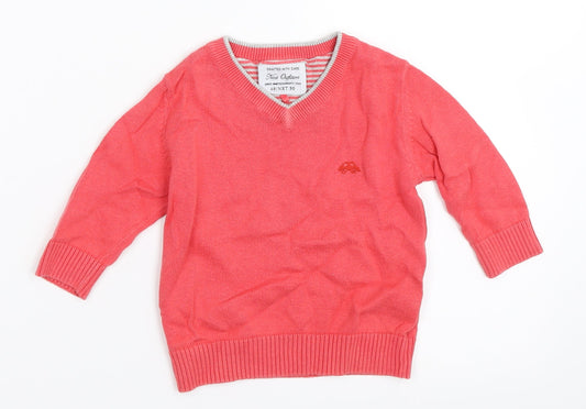 NEXT Boys Pink Pullover Jumper Size 6-9 Months
