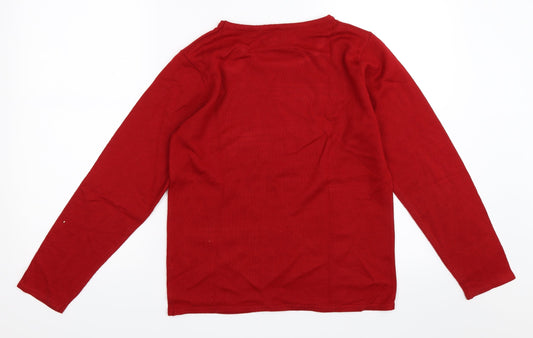 Casamia Womens Red Pullover Jumper Size S