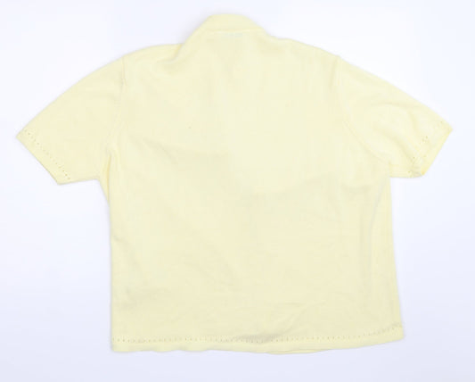 Marks and Spencer Womens Yellow Cardigan Jumper Size 20