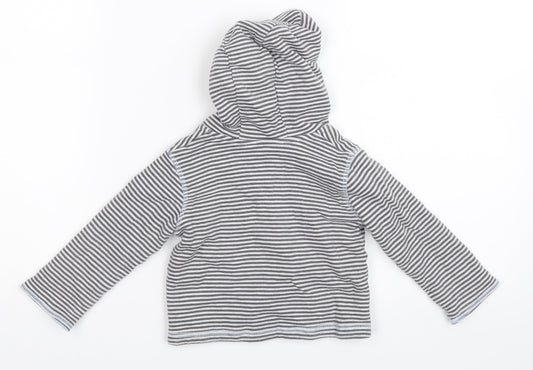 George Boys Grey Striped Jacket Size 6-9 Months