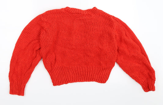 New Look Womens Red Pullover Jumper Size M