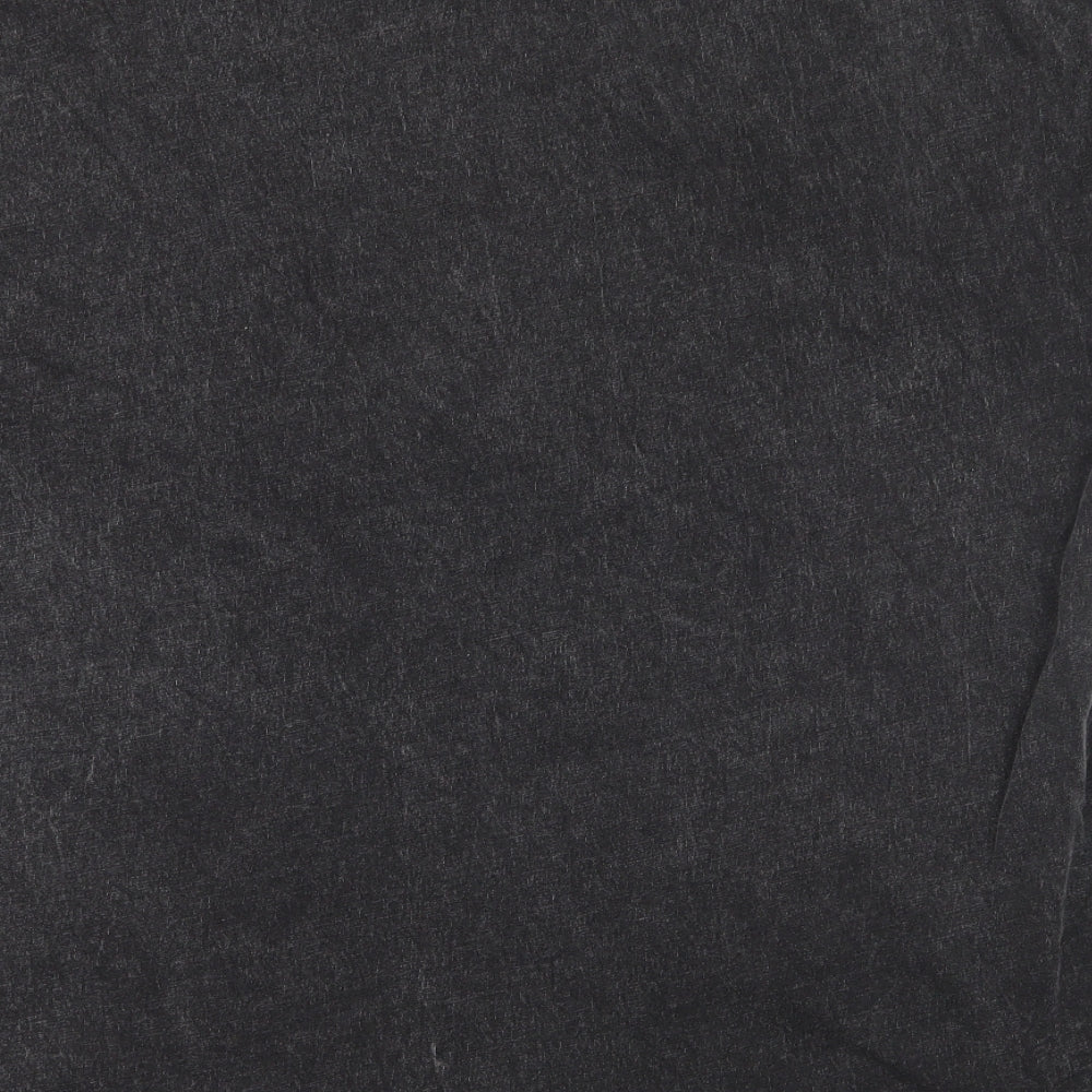 Womens UK Size 12 Topshop Grey Basic T-Shirt