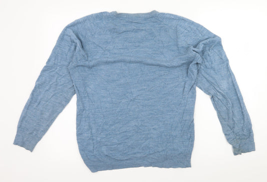 Blue Harbour Mens Blue Knit Pullover Jumper Size S