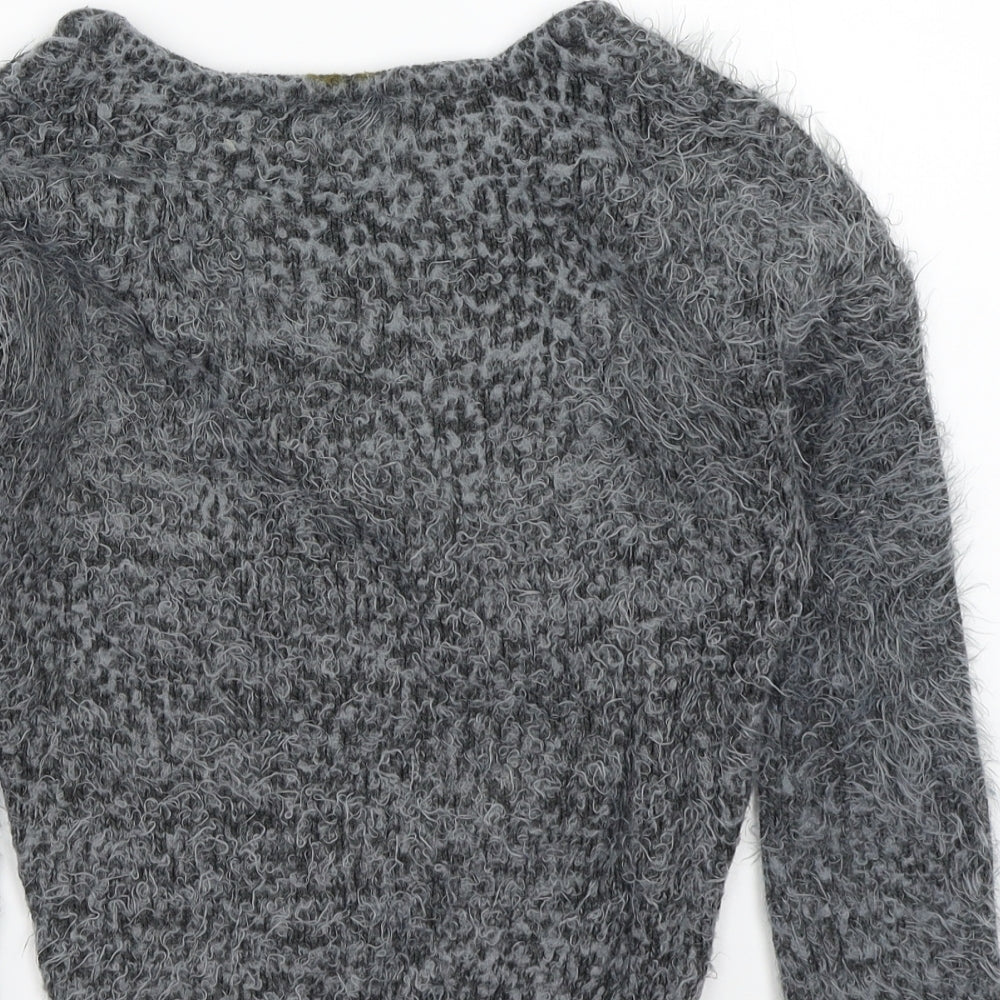 Club L Womens Grey Pullover Jumper Size S