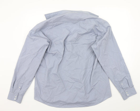 Taylor & Wright Mens Blue Button-Up Size 17