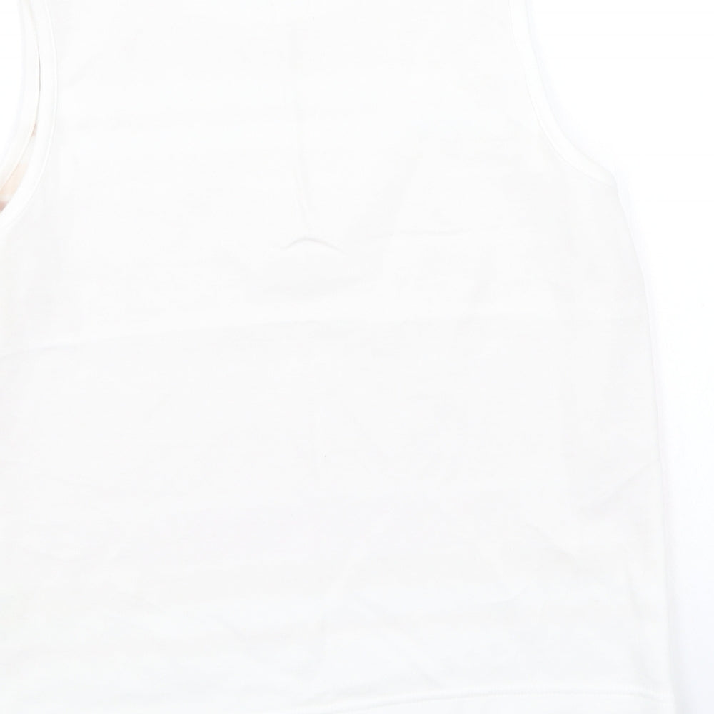 Primark Womens White Striped Basic Tank Size 18