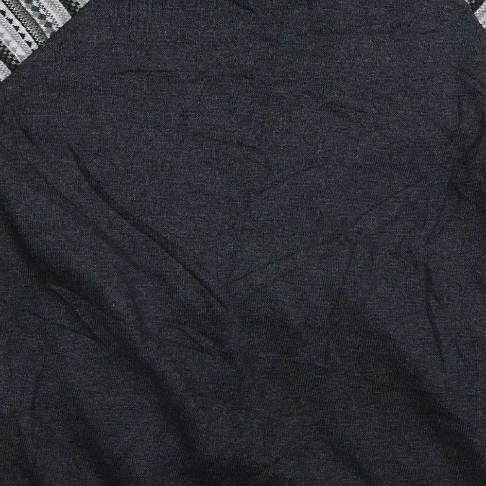 ASOS Mens Grey Geometric Knit Pullover Jumper Size M