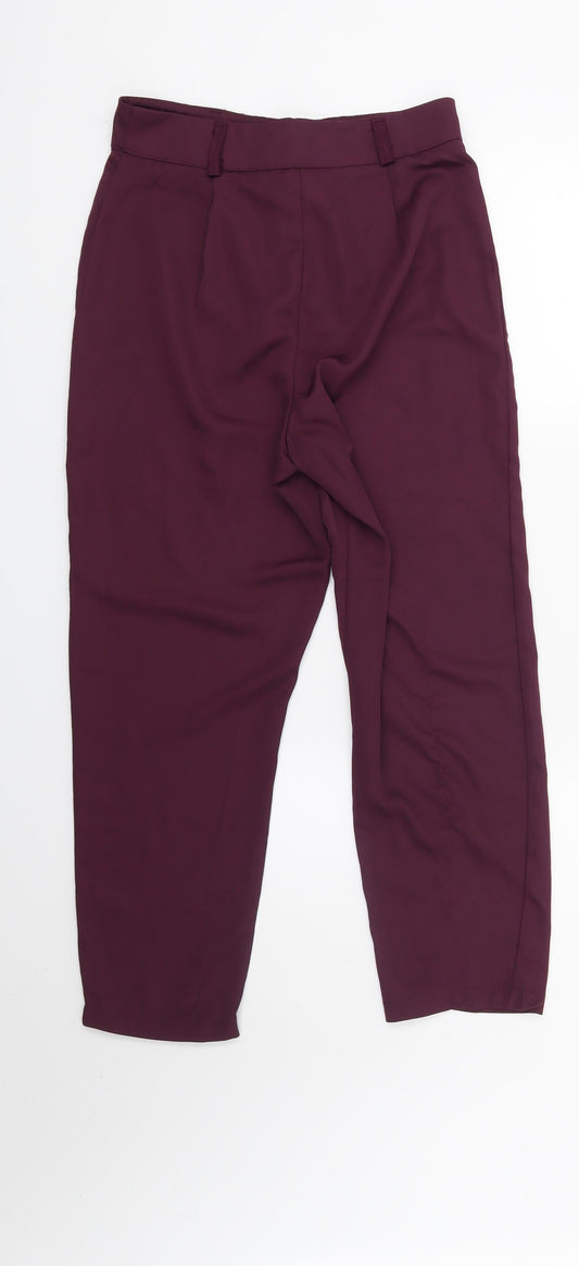 Boohoo Womens Red Trousers Size 10 L26 in