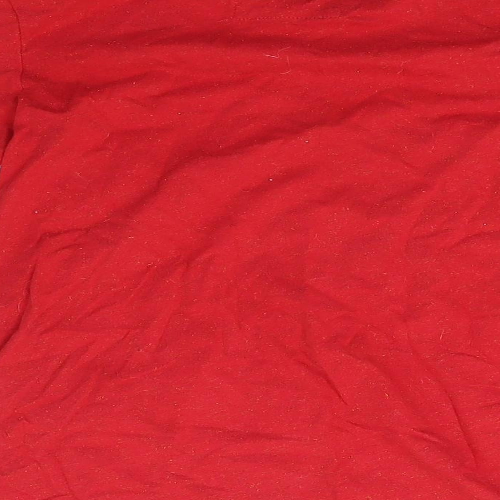 Tu Girls Red Basic T-Shirt Size 9 Years