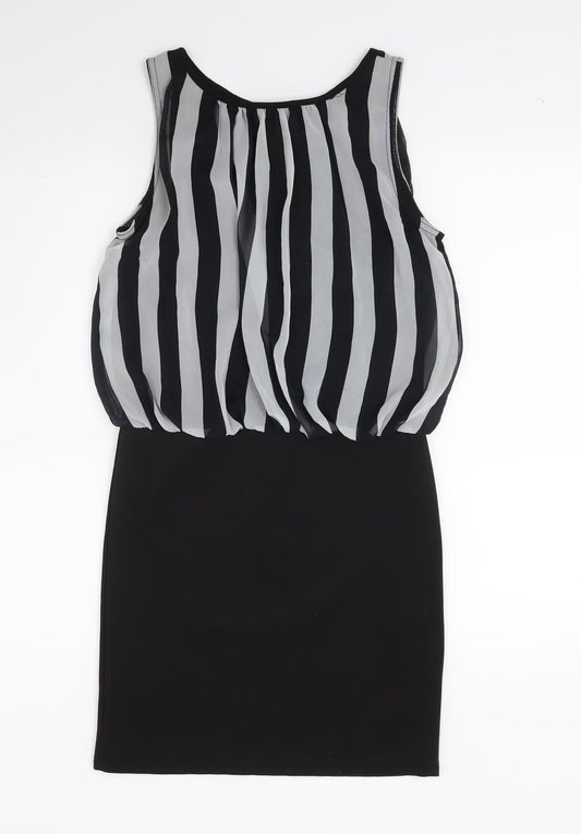 Cameo rose Womens Black Striped Mini Size 10
