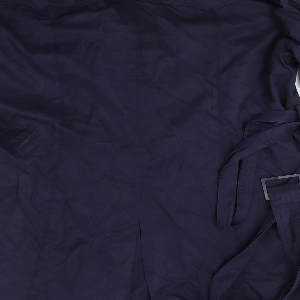 Punt Roma Womens Blue Overcoat Coat Size 14