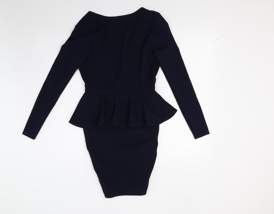 Boohoo Womens Blue A-Line Size 10