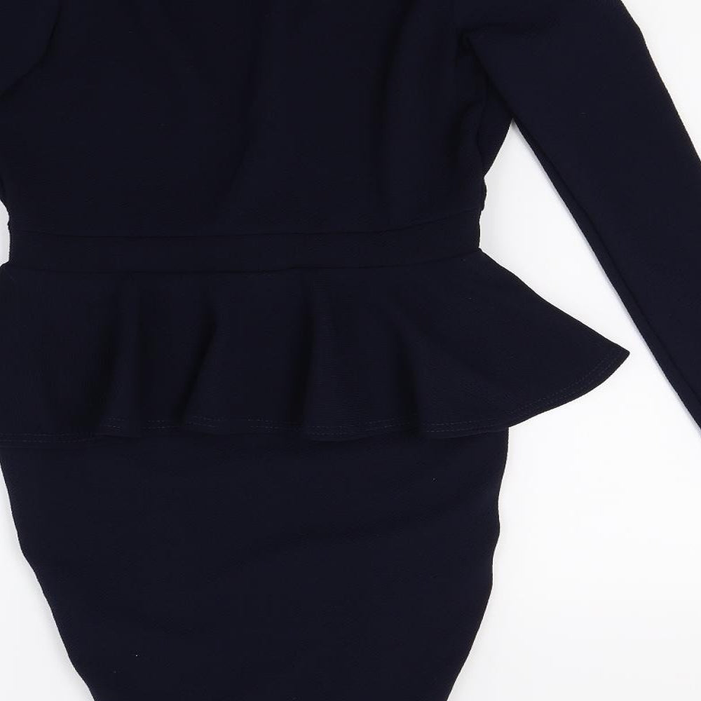 Boohoo Womens Blue A-Line Size 10