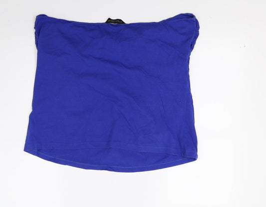 Womens UK Size 22 Dorothy Perkins Blue Cropped T-Shirt