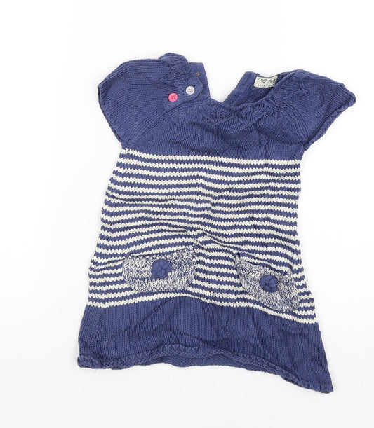NEXT Boys Blue Striped Pullover Jumper Size 2-3 Years