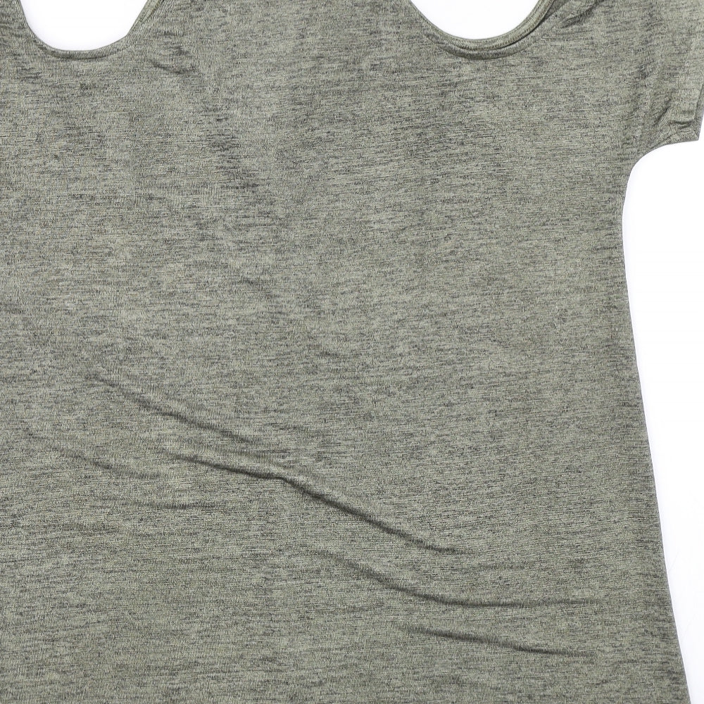 Womens UK Size 8 River Island Green Basic Blouse