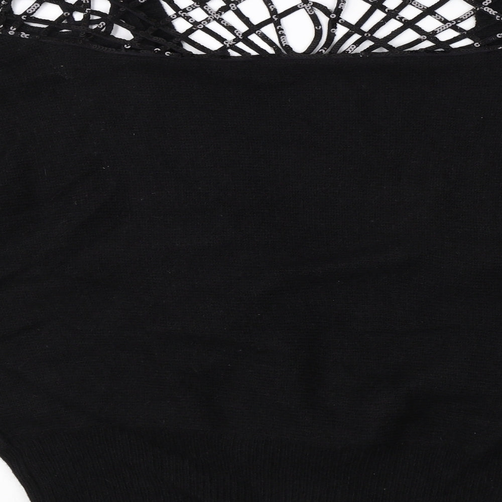 Dorothy Perkins Womens Black Cardigan Jumper Size 10