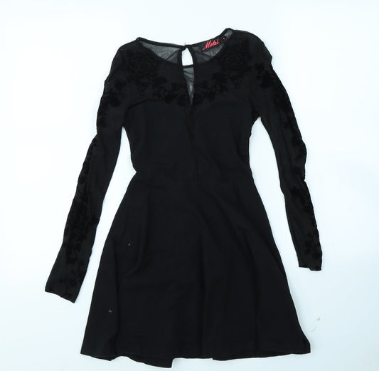 Motel Rocks Womens Black Fit & Flare Size S