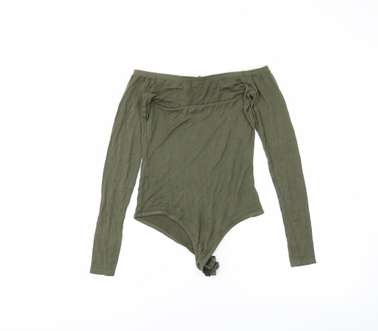 PRETTYLITTLETHING Womens Green Bodysuit One-Piece Size 8