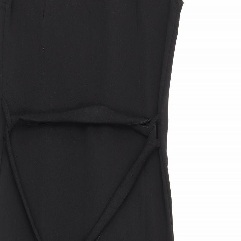 Womens UK Size M Boohoo Black Kimono Coat