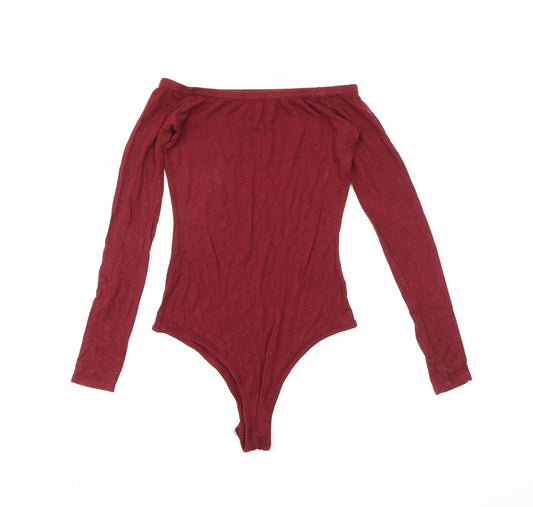 PRETTYLITTLETHING Womens Red Bodysuit One-Piece Size 8