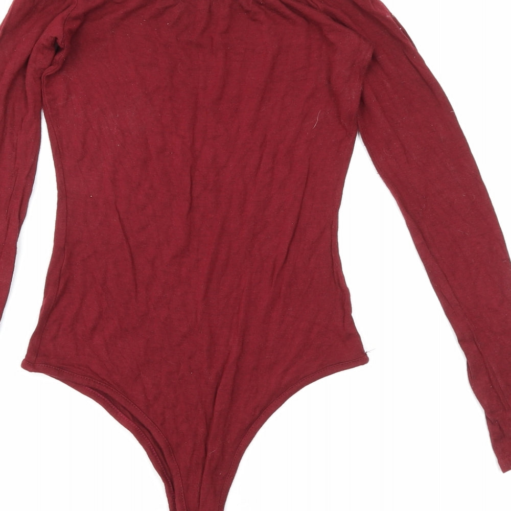 PRETTYLITTLETHING Womens Red Bodysuit One-Piece Size 8