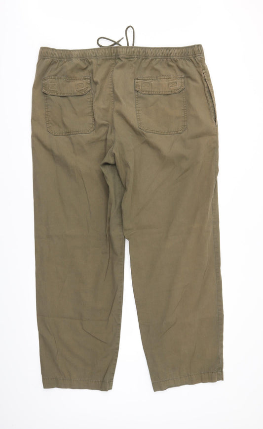 Womens UK Size L BHS Regular Fit Chino Brown Trousers