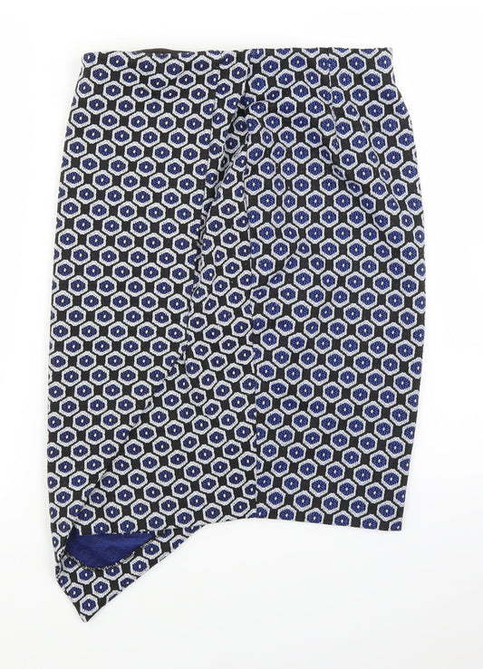 Marks and Spencer Womens Black Geometric Straight & Pencil Skirt Size 12