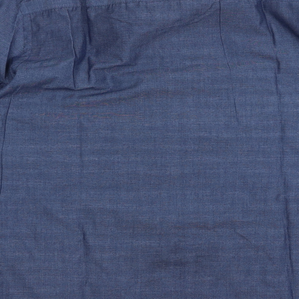 F&F Mens Blue Button-Up Size 15