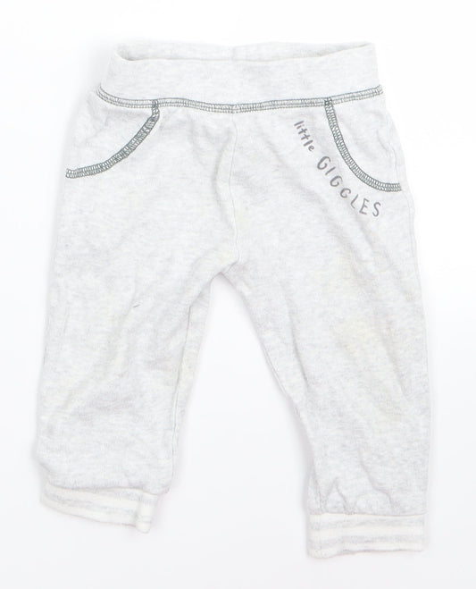Primark Boys Grey Ramie Jogger Trousers Size 6 Years