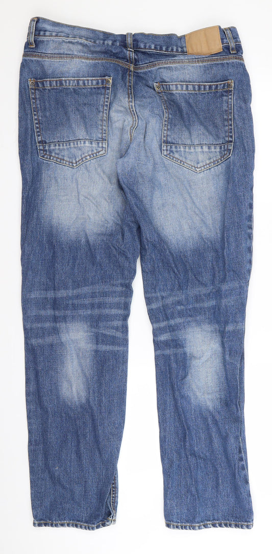 Womens UK Size 32 Preworn Regular Fit Bootcut Blue Jeans