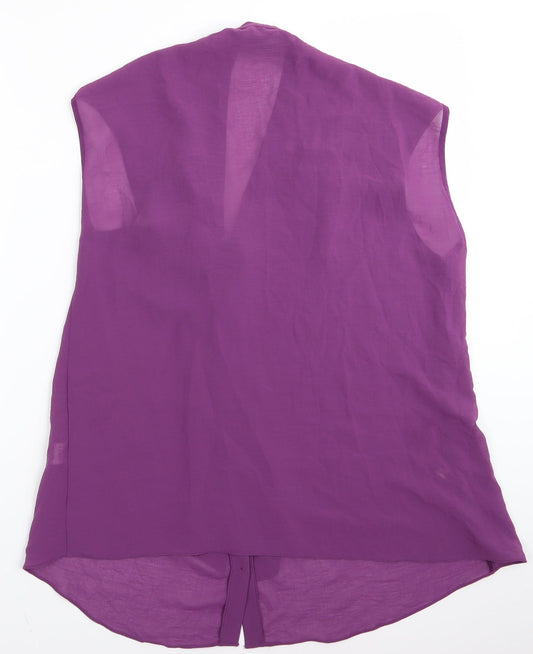 F&F Womens Purple Basic Button-Up Size 10