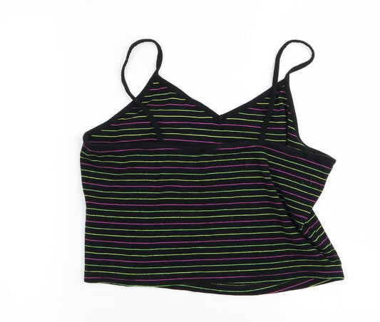 Womens UK Size L Preworn Green Cropped Tank