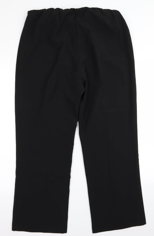 Womens UK Size 16 arista Regular Fit Black Trousers