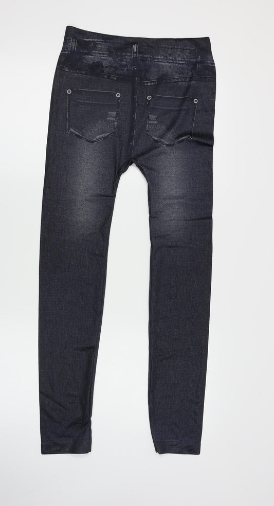 Womens UK Size 8 Preworn Jegging Black Leggings