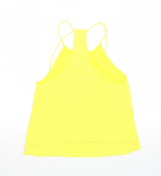 Womens UK Size 34 H&M Yellow Basic Blouse