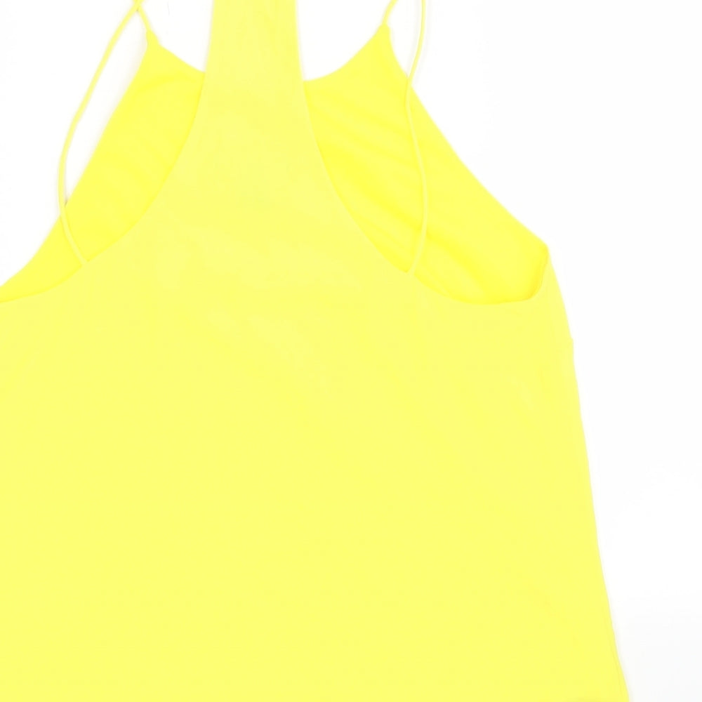 Womens UK Size 34 H&M Yellow Basic Blouse