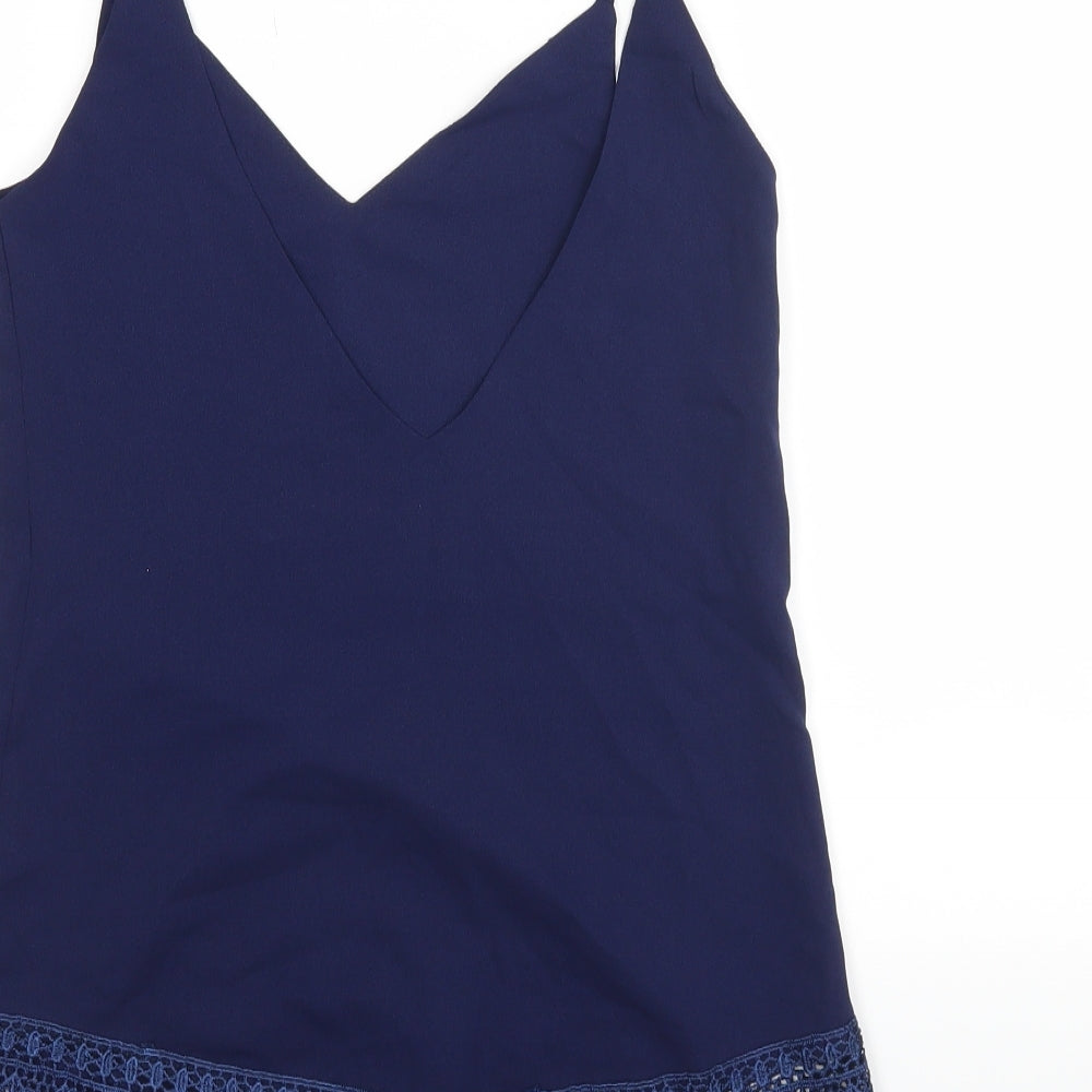 Womens UK Size 8 Club L Blue Basic Blouse
