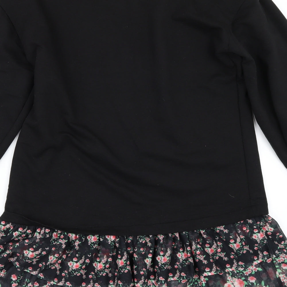 Womens UK Size 8 Boohoo Black Pullover Sweatshirt