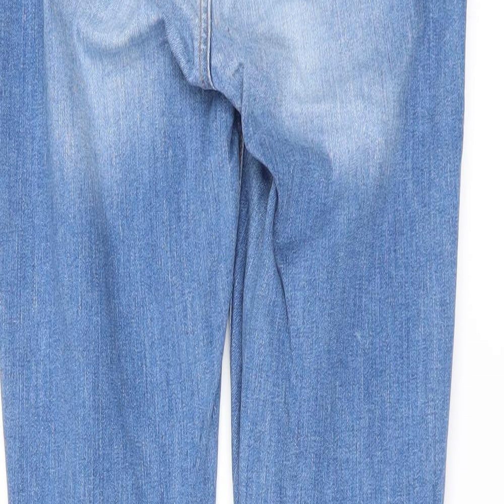 Denim & Co. Womens Blue Denim Skinny Jeans Size 6 L29 in - Frayed Hem