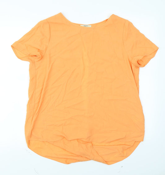 Womens UK Size 14 Papaya Orange Basic Blouse